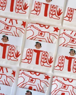 Julie Peach Tea Towel Desert Red Hot