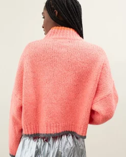 Dr. Bloom Ding Ding Cardigan - Coral Hot
