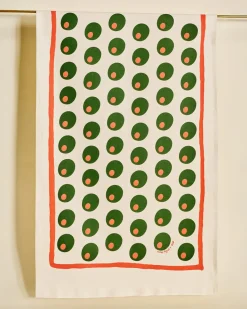 One & Only Paper Cotton Tea Towel Dirty Martini Olive Hot