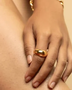 HoopLa Style Dome Ring - Gold Best