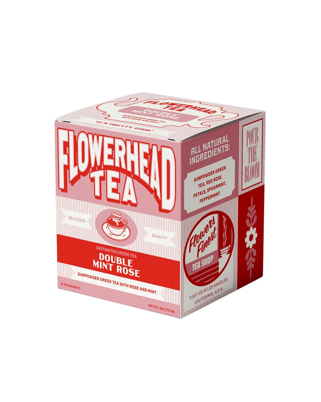 Flowerhead Tea Tea Bags Double Mint Rose Sale