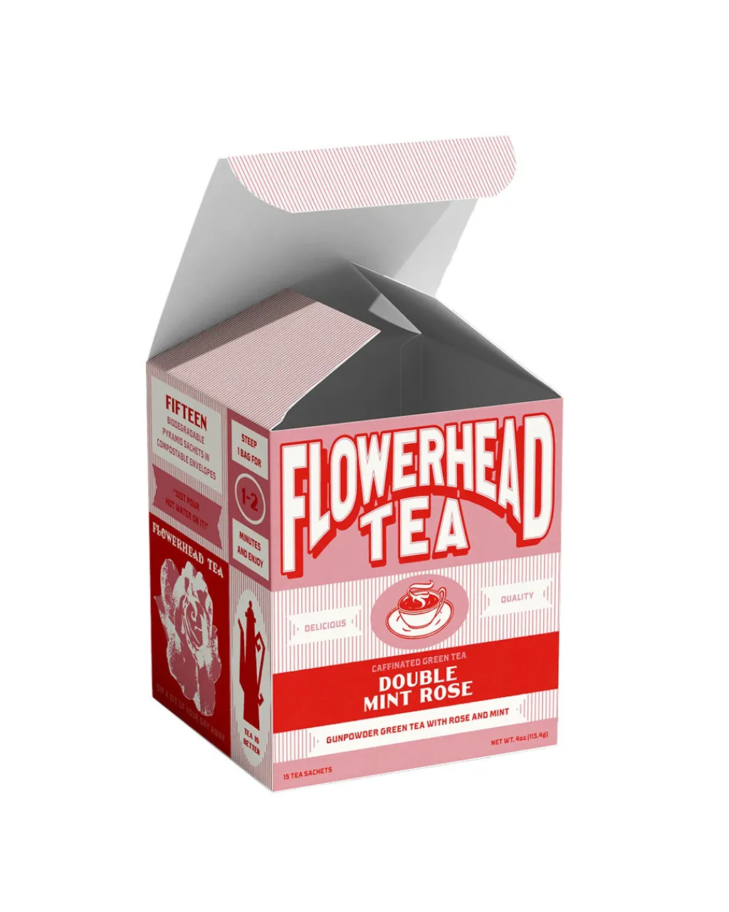 Flowerhead Tea Tea Bags Double Mint Rose Sale