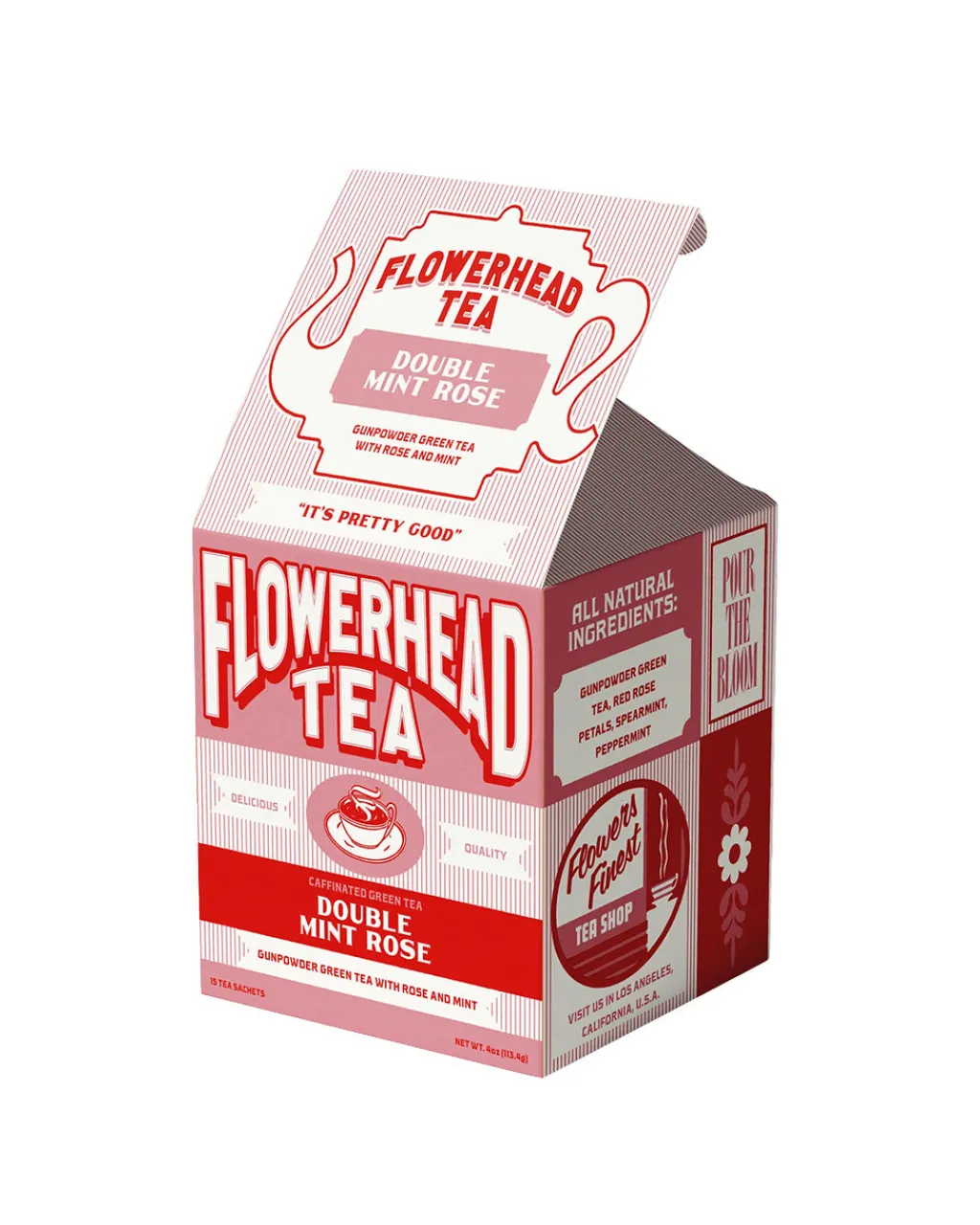 Flowerhead Tea Tea Bags Double Mint Rose Sale