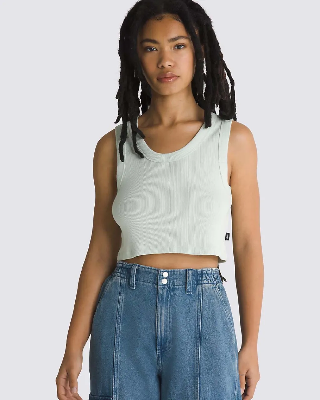 Vans Drew Rib Tank - Pale Aqua Outlet