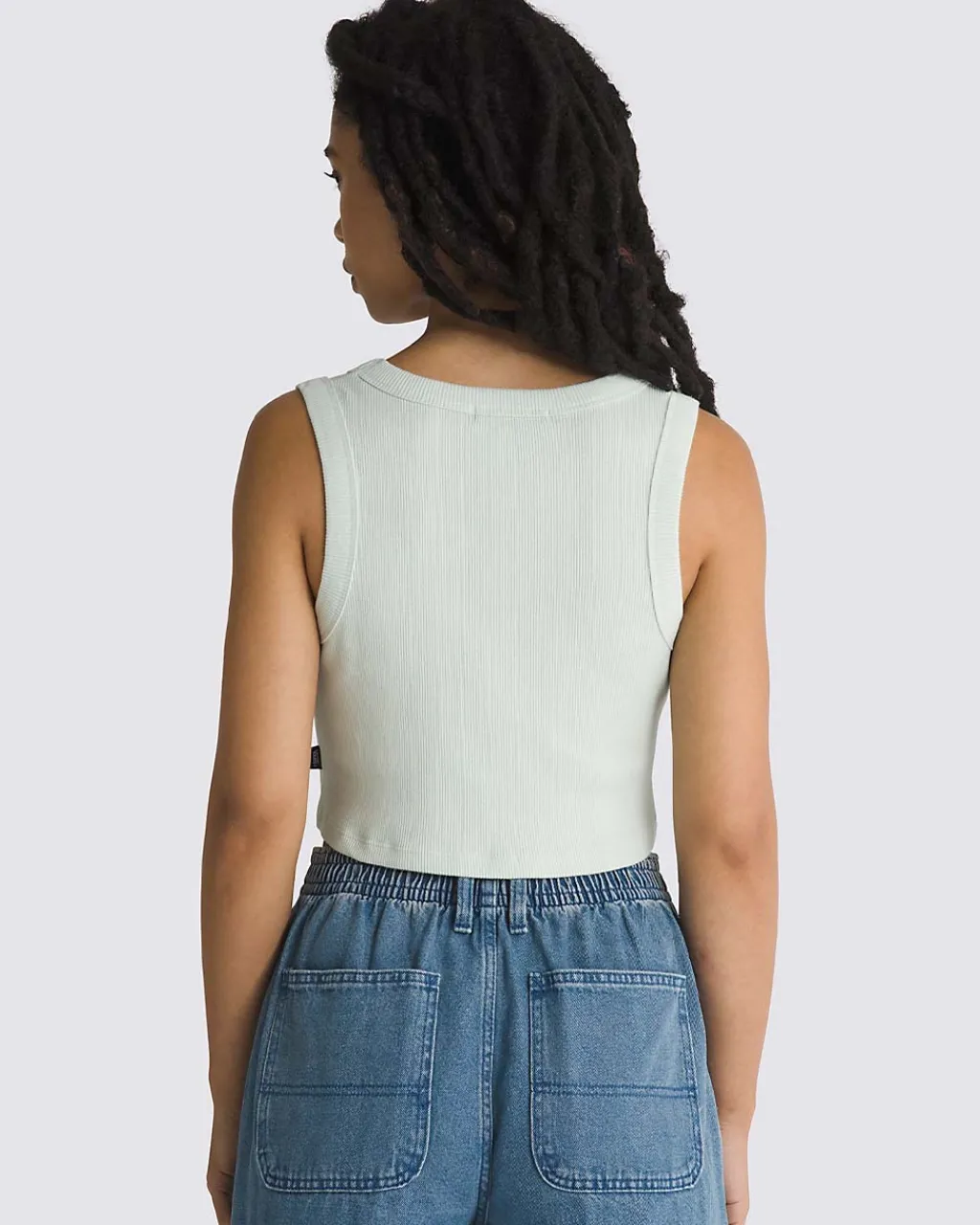 Vans Drew Rib Tank - Pale Aqua Outlet