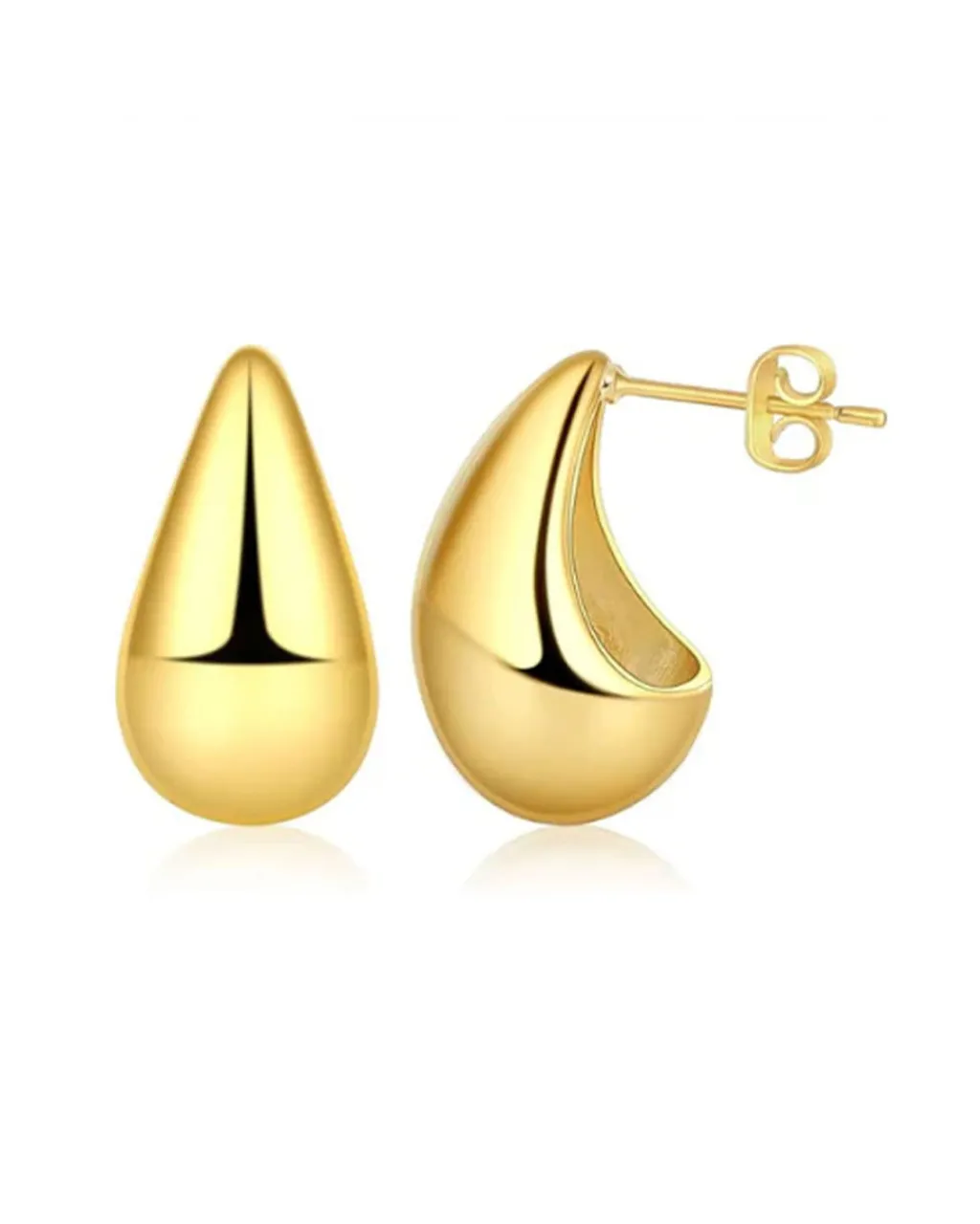 HoopLa Style Drop Stud Earrings - Gold Best