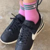 Le Bon Shoppe Embroidered Girlfriend Socks - Rose Pink + Heart Discount