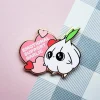 Toku Arts Emotional Support Garlic Enamel Pin Outlet