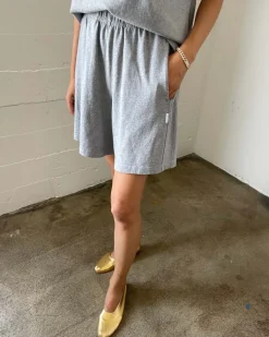 Le Bon Shoppe Flared Basketball Shorts - Heather Grey Discount