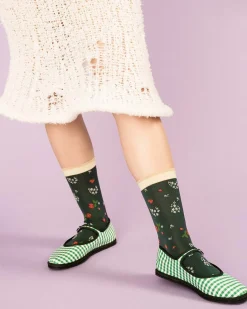Hansel From Basel Fresa Crew Socks - Green Outlet