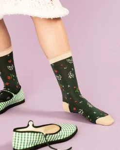 Hansel From Basel Fresa Crew Socks - Green Outlet