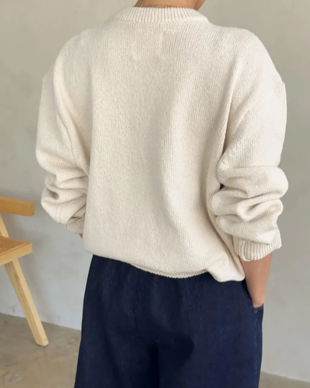Le Bon Shoppe Gabby Cotton V-Neck Sweater - Naturel Outlet