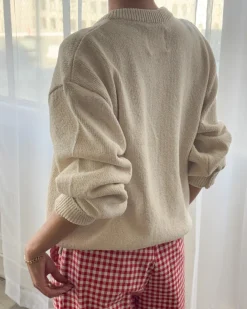 Le Bon Shoppe Gabby Cotton V-Neck Sweater - Naturel Outlet