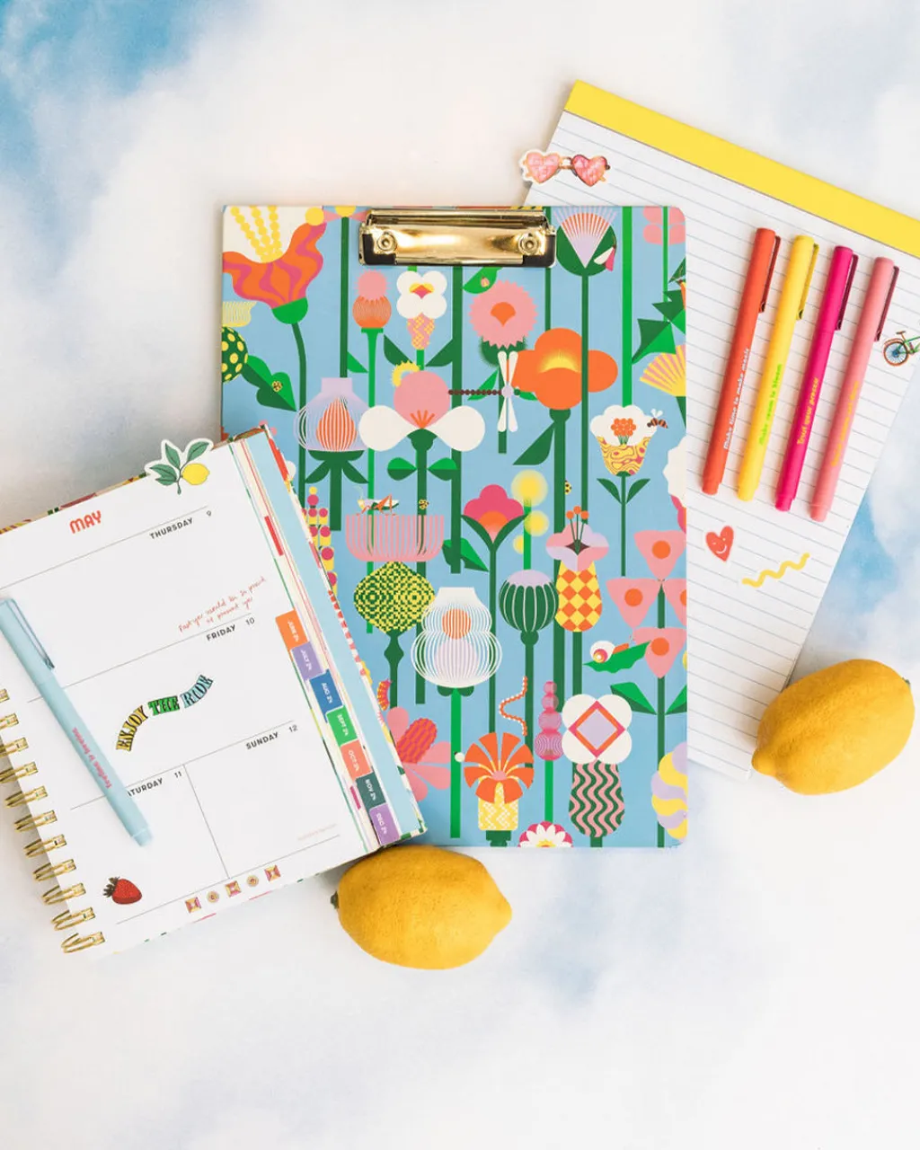ban.do Get it Together Clipboard Folio - Geometric Floral Best