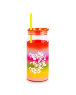 ban.do Glass Tumbler - make time to make magic Discount