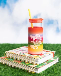 ban.do Glass Tumbler - make time to make magic Discount