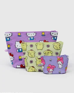 Baggu Go Pouch Set - Hello Kitty And Friends Florals Sale