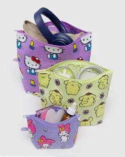 Baggu Go Pouch Set - Hello Kitty And Friends Florals Sale