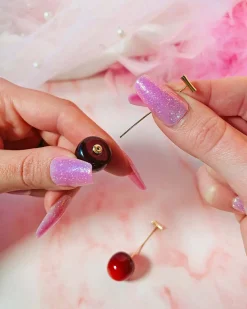 A Shop of Things Gold Stem Cherry Earrings Best