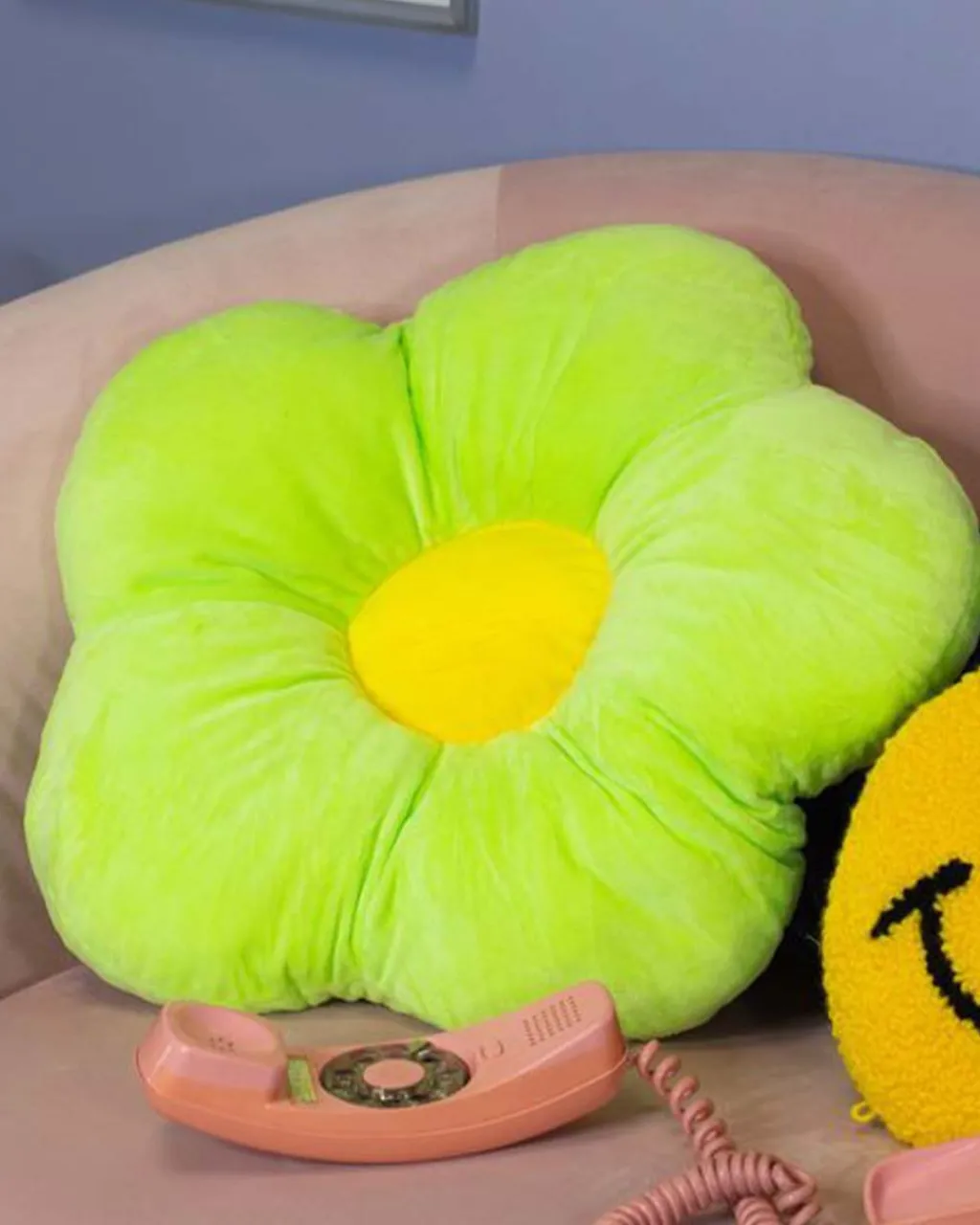 A Shop of Things Green Flower Pillow Discount