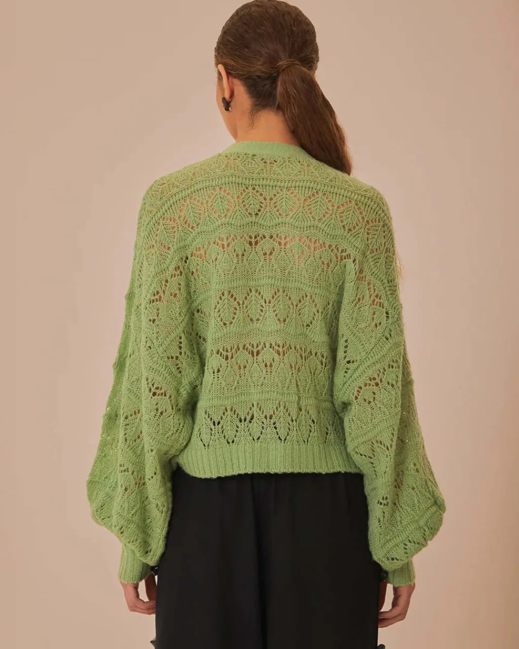 Farm Rio Green Textured Knit Cardigan Best