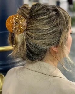 Solar Eclipse Hand-Painted Claw Hair Clip Everything Bagel Hot