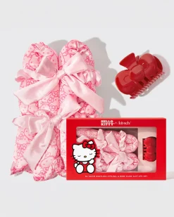 Kitsch Hello Kitty x XL Satin Heatless Styling + Bow Claw Clip Best