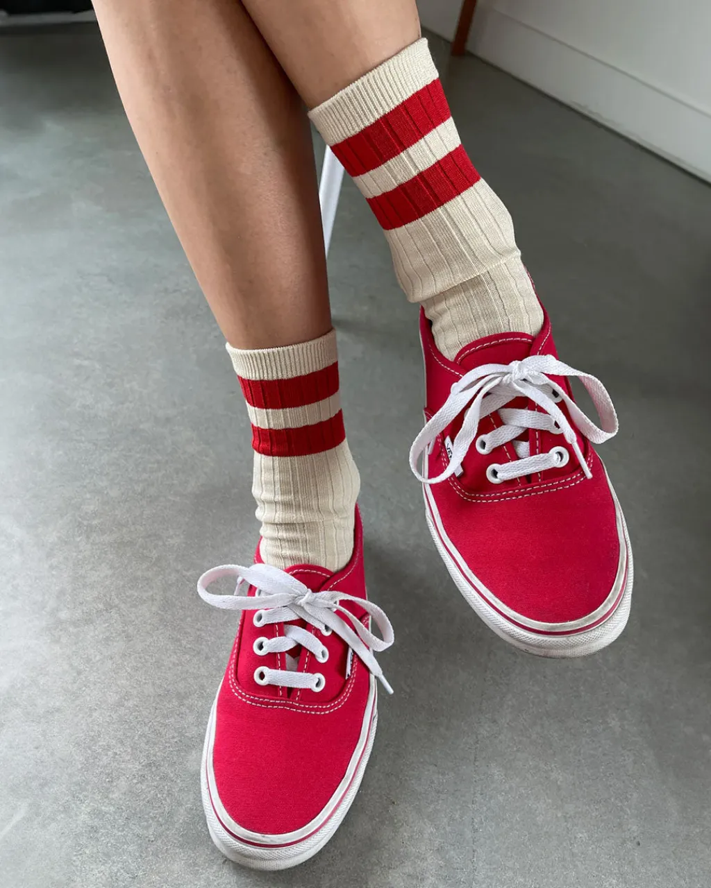 Le Bon Shoppe Her Varsity Socks - Red Varsity Red Online