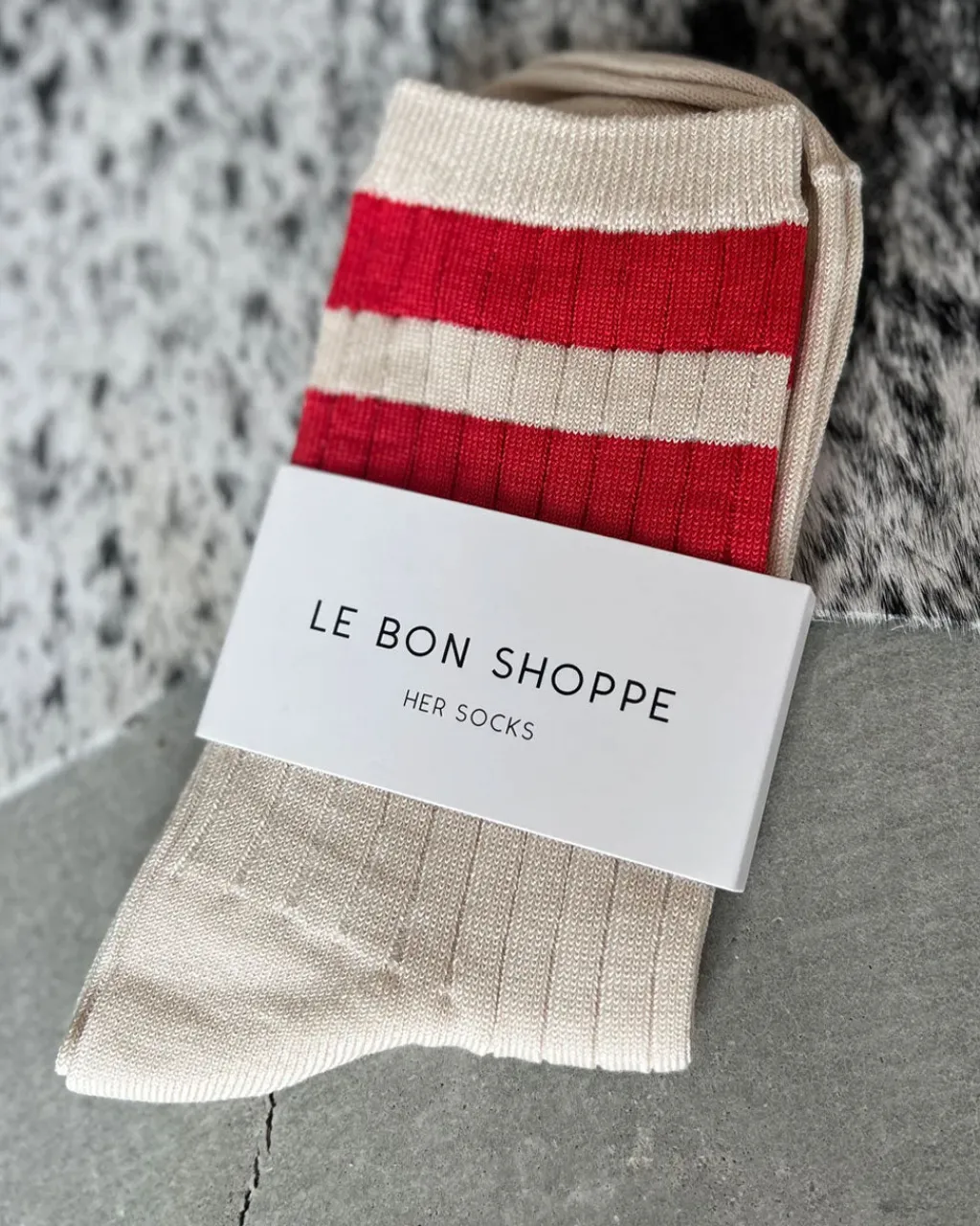 Le Bon Shoppe Her Varsity Socks - Red Varsity Red Online