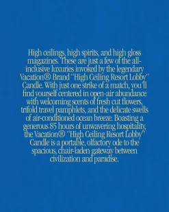 Vacation Sunscreen Candle High Ceiling Resort Lobby Clearance