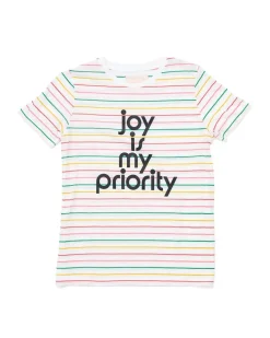 ban.do Joy Is My Priority Striped Tee Hot