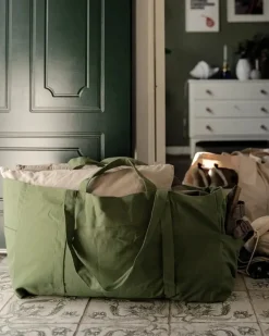 OMOM Large Cloth Crate Tote Bag - Green Sale