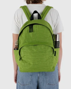 Baggu Large Nylon Backpack - Green Juice Hot