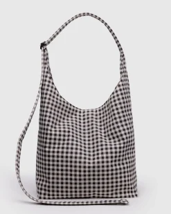 Baggu Large Nylon Sling - Black & White Gingham Sale