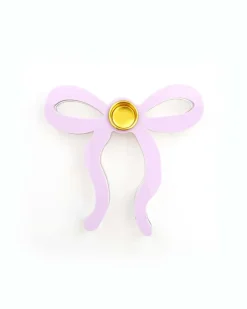 Kailo Chic Lavender Thin Bow Acrylic Candle Holder Outlet