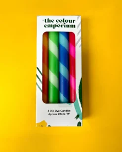 The Colour Emporium Dip Dye Dinner Candles - Set Of 4 Lollipops Best