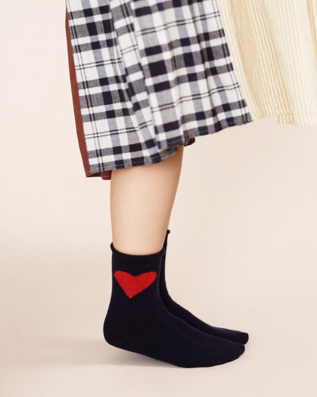Hansel from Basel Love Cashmere Crew Socks - Navy Sale