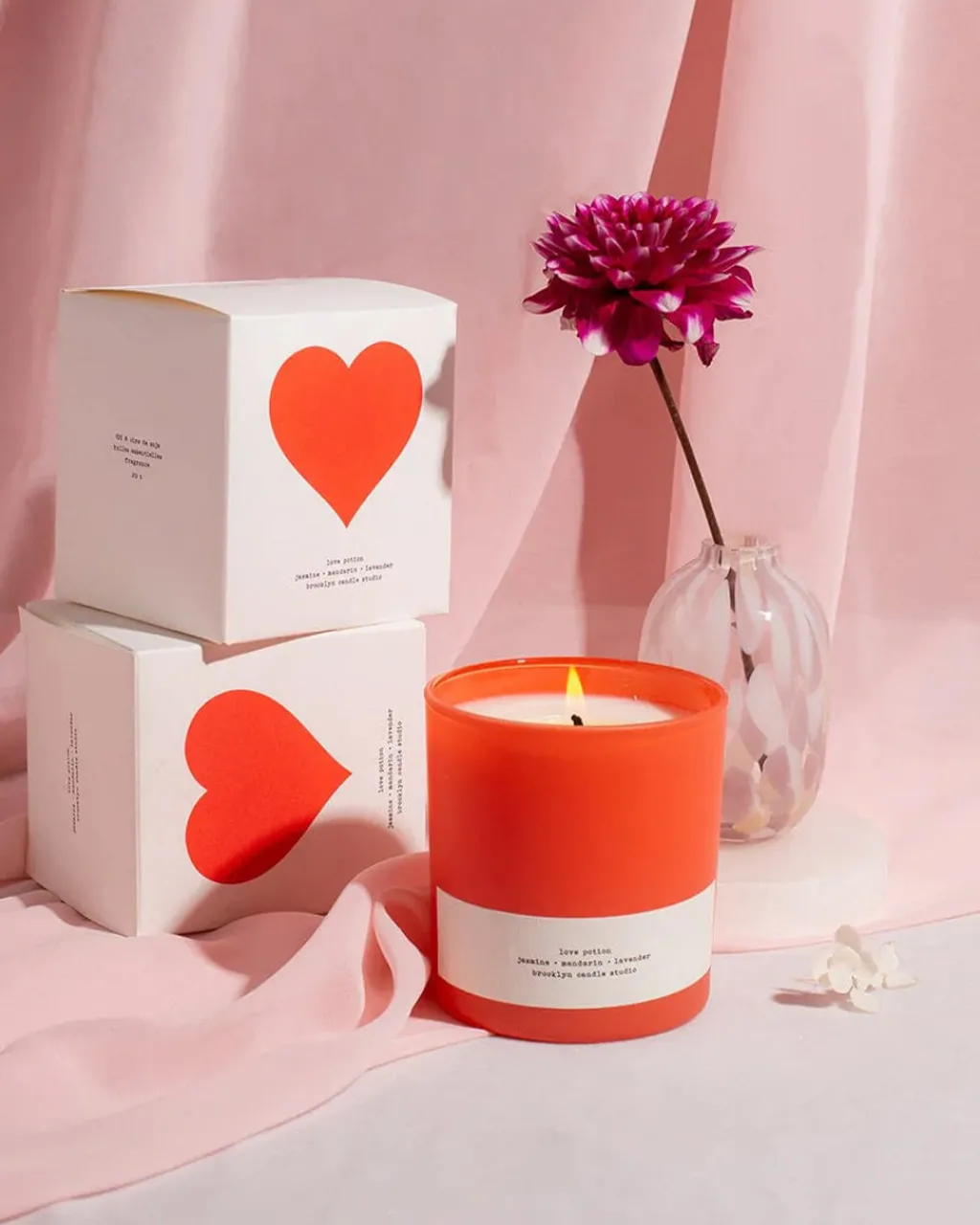 Brooklyn Candle Studio Love Potion Red Glass Candle Clearance