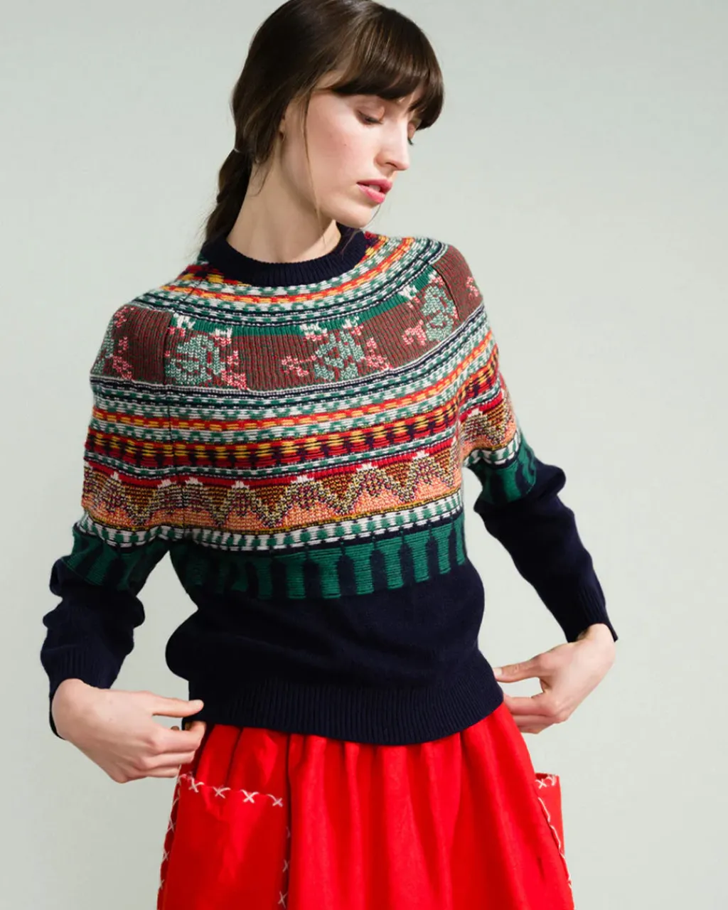 Hansel from Basel Mabel Fairisle Pullover Sweater Discount