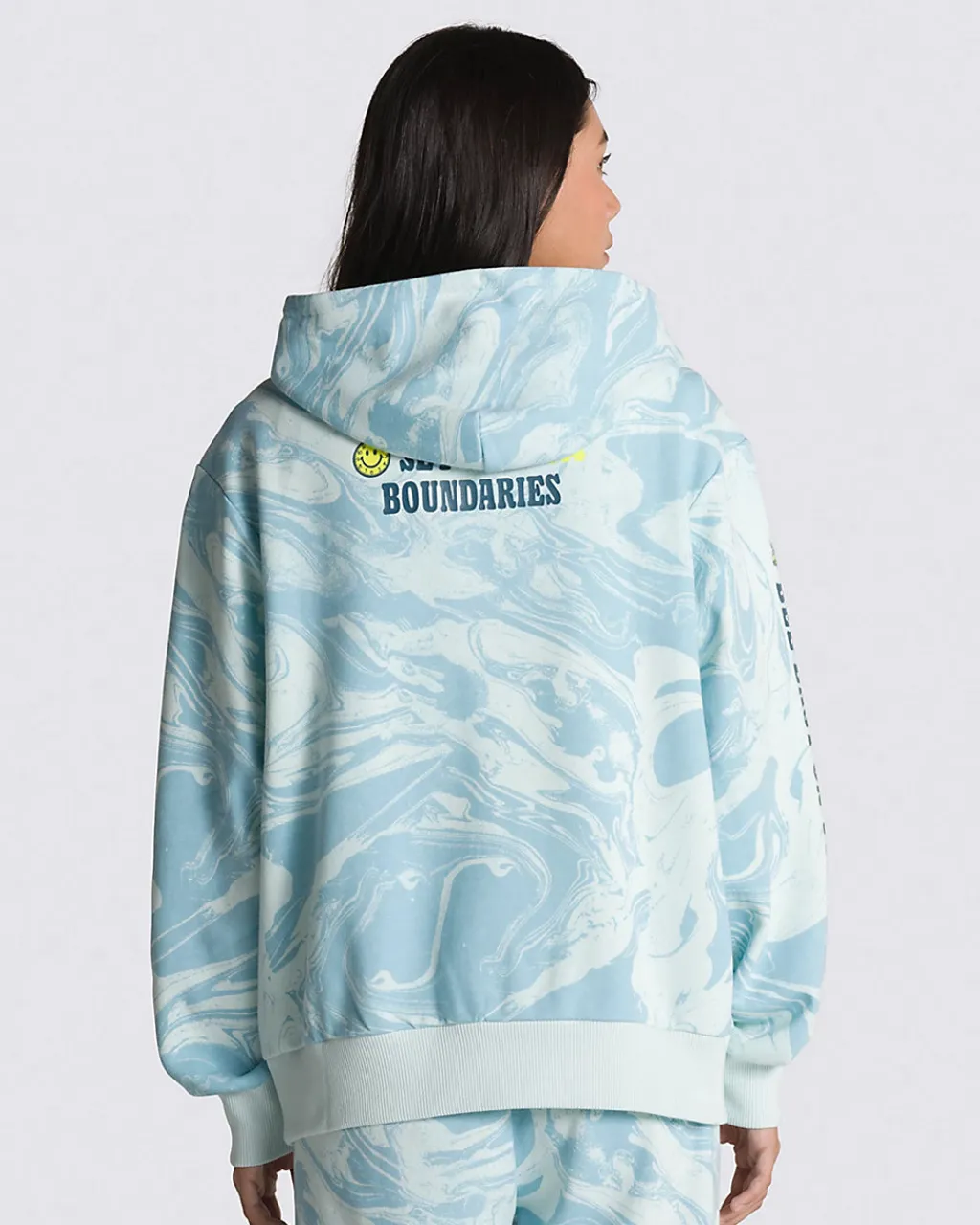 Vans Marble Print Hoodie - Blue Glow Best
