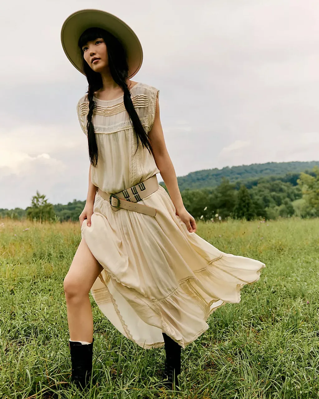 Free People Meadows Edge Maxi Dress - Tea Hot