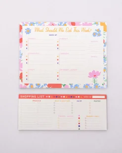 ban.do Meal Planner and Shopping List Set - Floral Hot