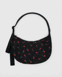 Baggu Medium Nylon Crescent Bag w/ Key Leash - Painted Wildflower Online