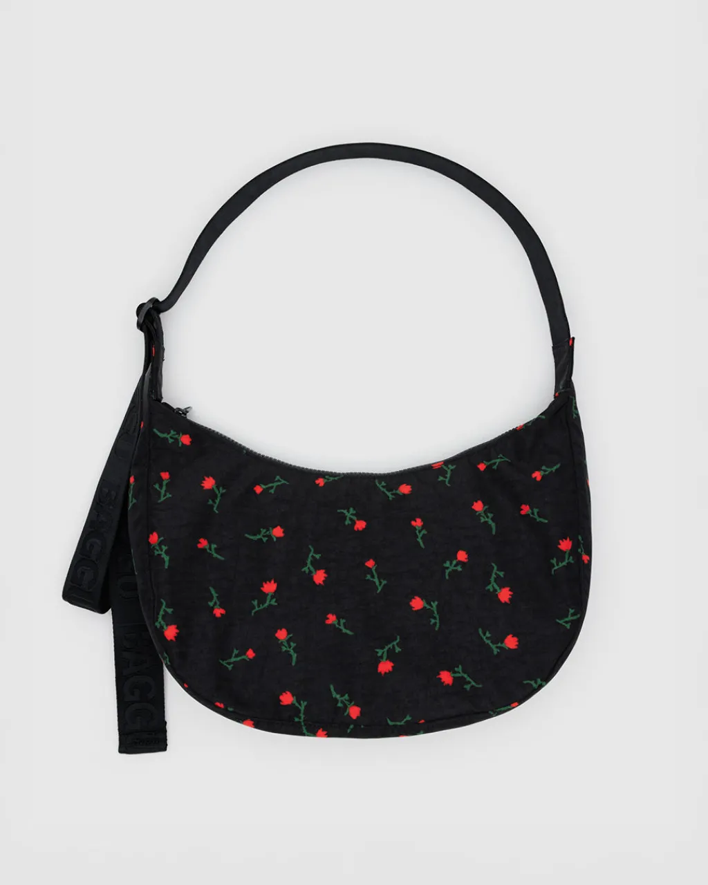Baggu Medium Nylon Crescent Bag w/ Key Leash - Painted Wildflower Online