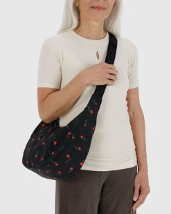 Baggu Medium Nylon Crescent Bag w/ Key Leash - Painted Wildflower Online