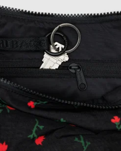 Baggu Medium Nylon Crescent Bag w/ Key Leash - Painted Wildflower Online