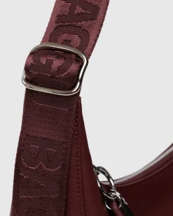 Baggu Medium Recycled Leather Crescent Bag - Mahogany Clearance