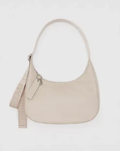 Baggu Medium Recycled Leather Crescent Bag - Stone Sale