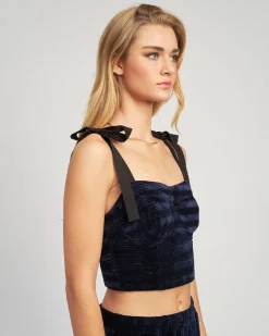 En Saison Micah Bustier Top - Navy