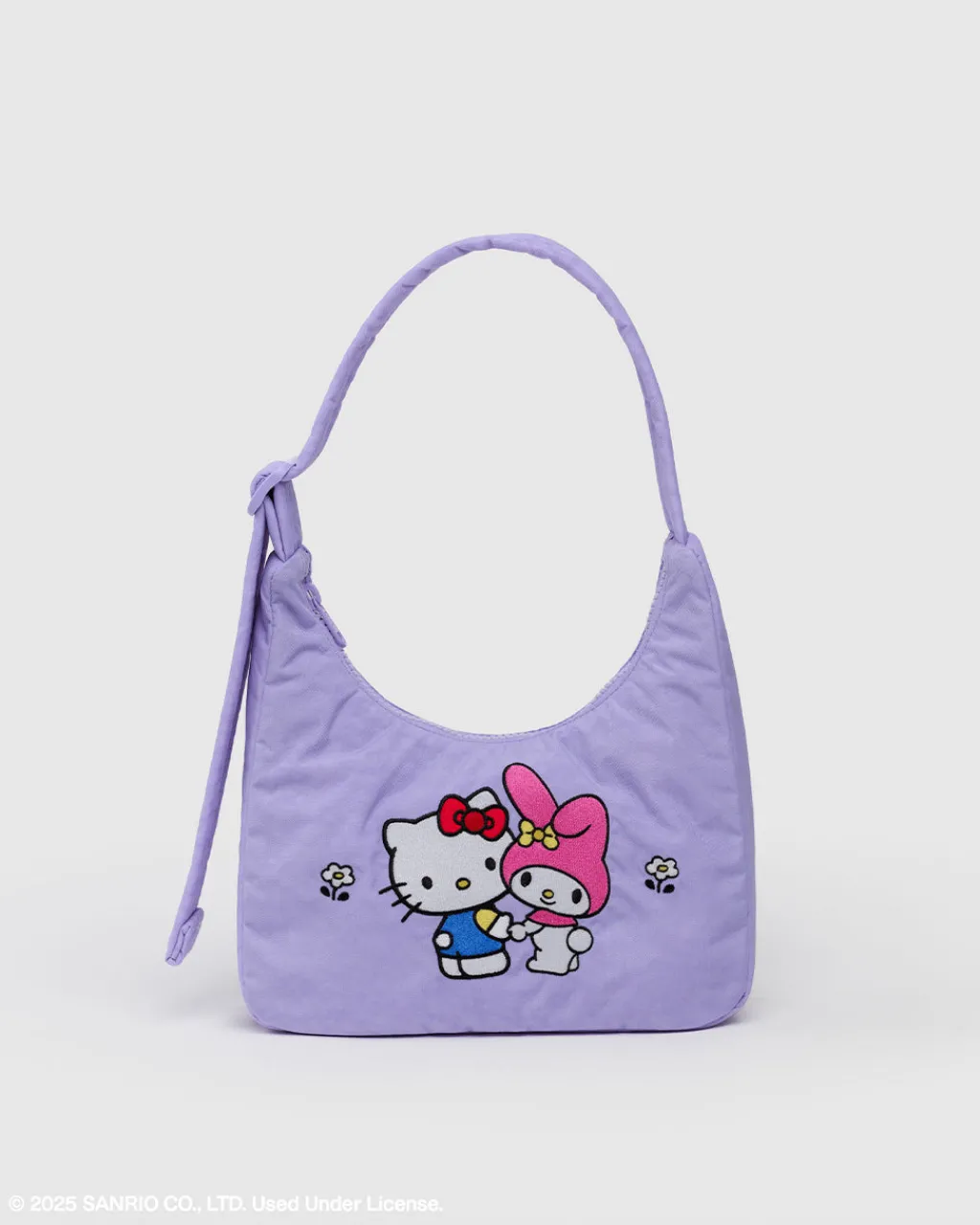 Baggu Mini Nylon Shoulder Bag - Embroidered Hello Kitty & My Melody Clearance